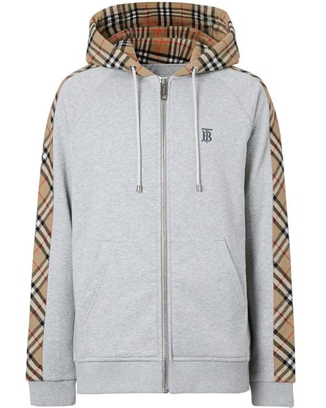 burberry zip hoodie|burberry vintage check zipped hoodie.